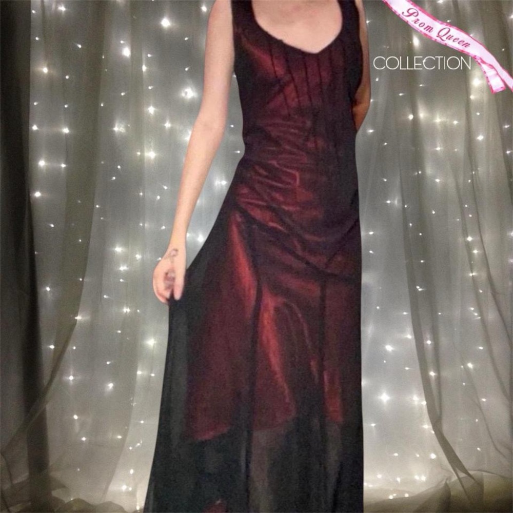Vintage 1990 CDC Gothic Red Prom Dress